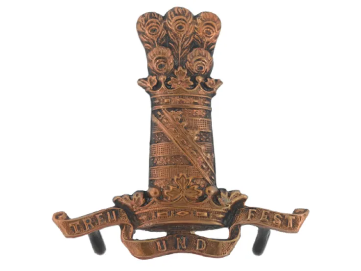 Other ranks' cap badge, 11th (Prince Albert's Own) Hussars, c1900