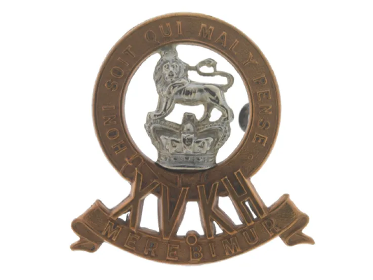 Cap badge, 15th (The King’s) Hussars, c1900