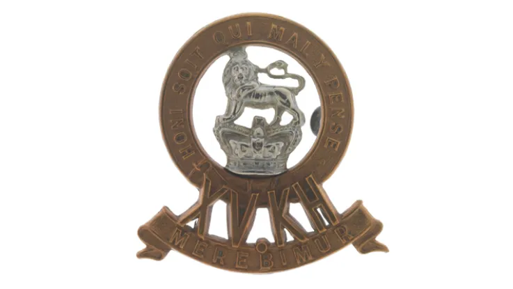 Cap badge, 15th (The King’s) Hussars, c1900