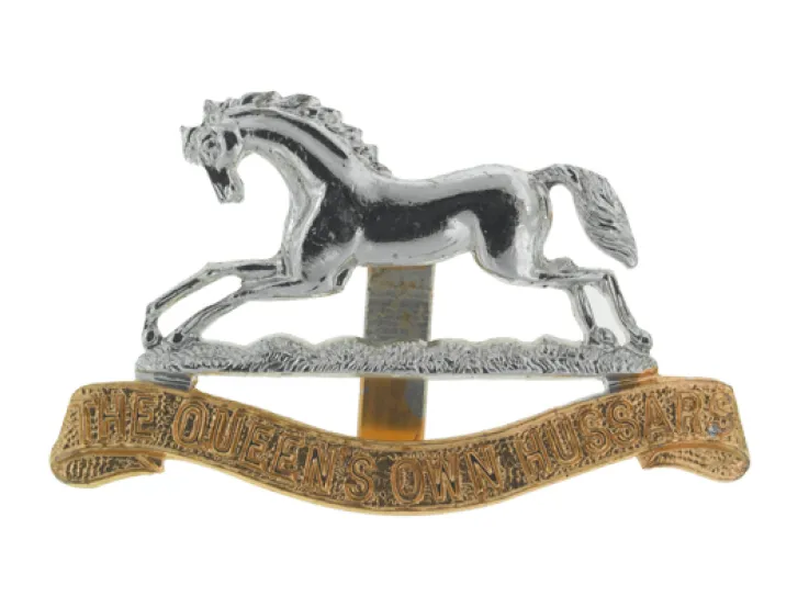 Other ranks' cap badge, The Queen's Own Hussars, c1960