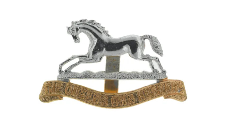 Other ranks' cap badge, The Queen's Own Hussars, c1960