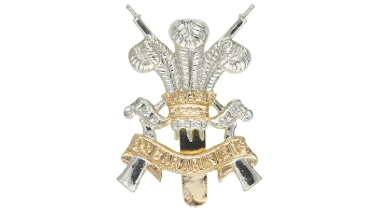 Cap badge, 3rd Carabiniers (Prince of Wales’s Dragoon Guards), c1963