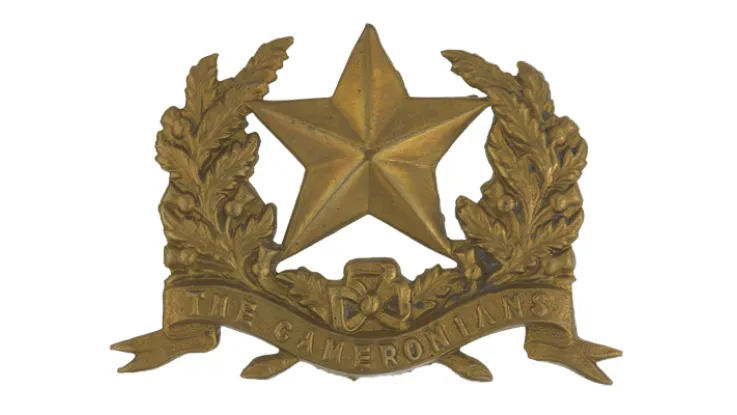 Glengarry badge, 26th (The Cameronians) Regiment of Foot, c1874