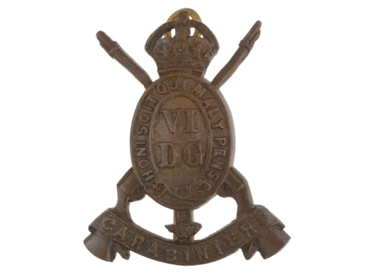 Cap badge, 6th Dragoon Guards (Carabiniers), c1902