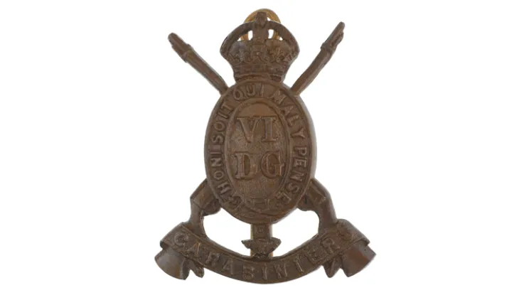 Cap badge, 6th Dragoon Guards (Carabiniers), c1902