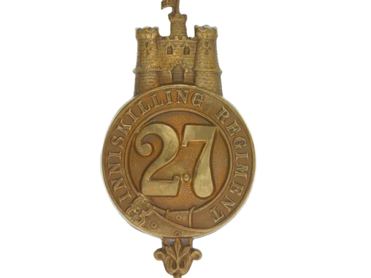 Other ranks' glengarry badge, 27th (Inniskilling) Regiment of Foot, c1874