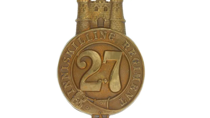 Other ranks' glengarry badge, 27th (Inniskilling) Regiment of Foot, c1874