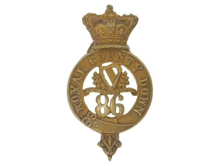 Glengarry badge, other ranks, 86th (Royal County Down) Regiment of Foot, c1874