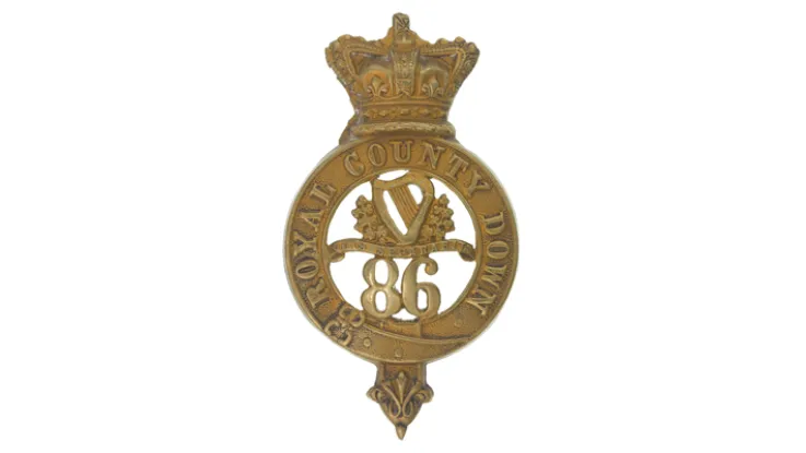 Glengarry badge, other ranks, 86th (Royal County Down) Regiment of Foot, c1874