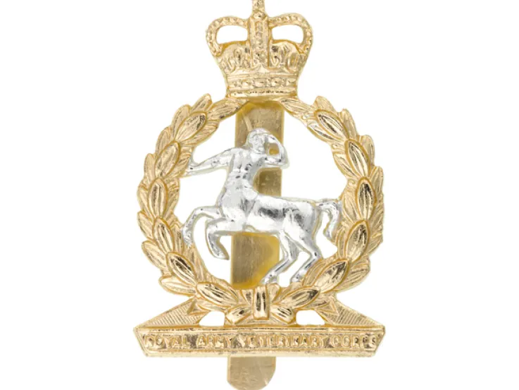 Other ranks' cap badge, Royal Army Veterinary Corps, c1965