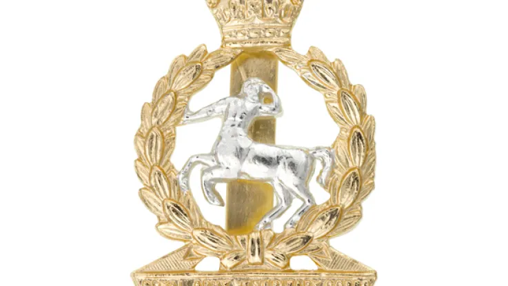 Other ranks' cap badge, Royal Army Veterinary Corps, c1965