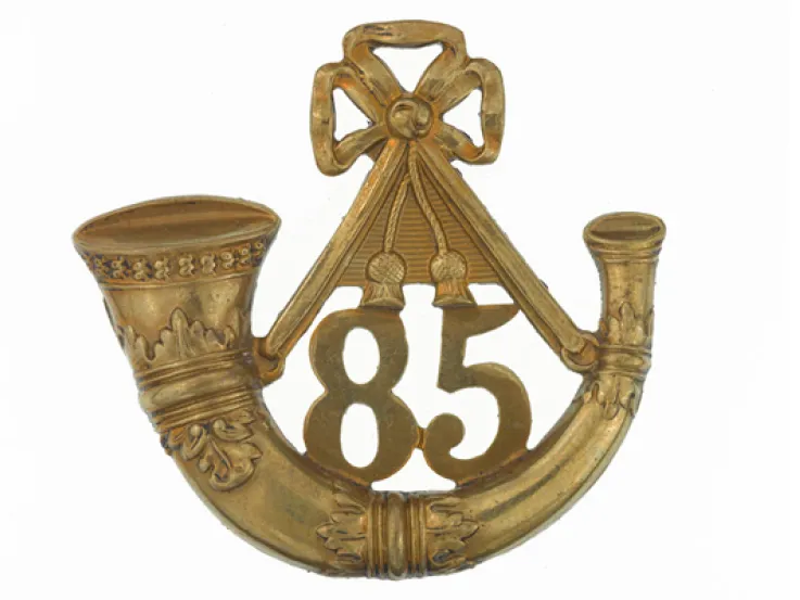 Glengarry badge, 85th (Bucks Volunteers) King's Regiment of Light Infantry, c1874