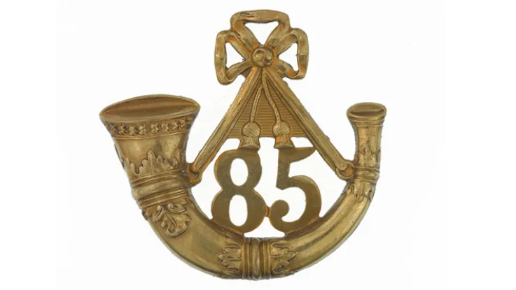 Glengarry badge, 85th (Bucks Volunteers) King's Regiment of Light Infantry, c1874