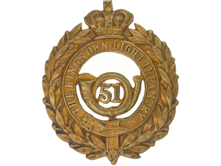 Glengarry badge, 51st (2nd Yorkshire West Riding) or The King's Own Light Infantry, c1874