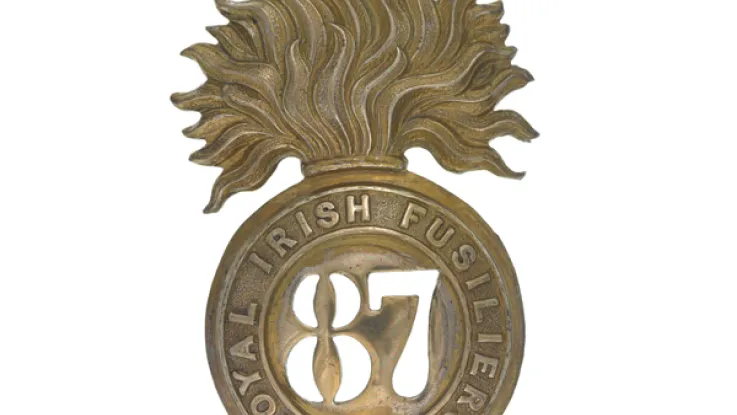 Glengarry badge, other ranks, 87th (Royal Irish Fusiliers) Regiment, c1874