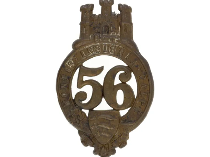 Glengarry badge, other ranks, 56th (West Essex) Regiment, c1876