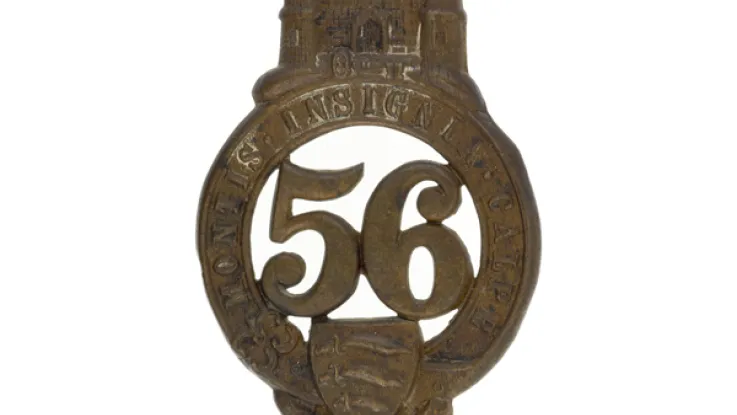 Glengarry badge, other ranks, 56th (West Essex) Regiment, c1876