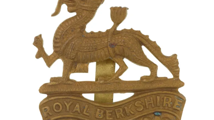 Cap badge, The Royal Berkshire Regiment (Princess Charlotte of Wales's), c1940