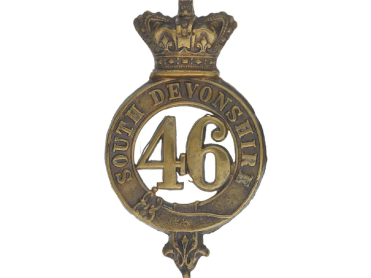 Glengarry badge, 46th (South Devonshire) Regiment, c1874