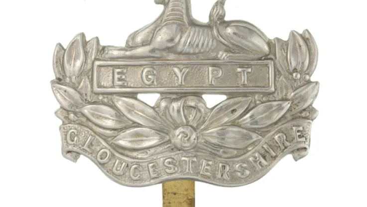 Cap badge, The Gloucestershire Regiment, c1930