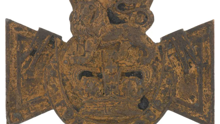 Crimean War Victoria Cross recovered from the River Thames foreshore in 2015