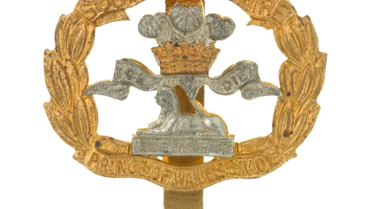 Beret badge, The South Lancashire Regiment, c1950