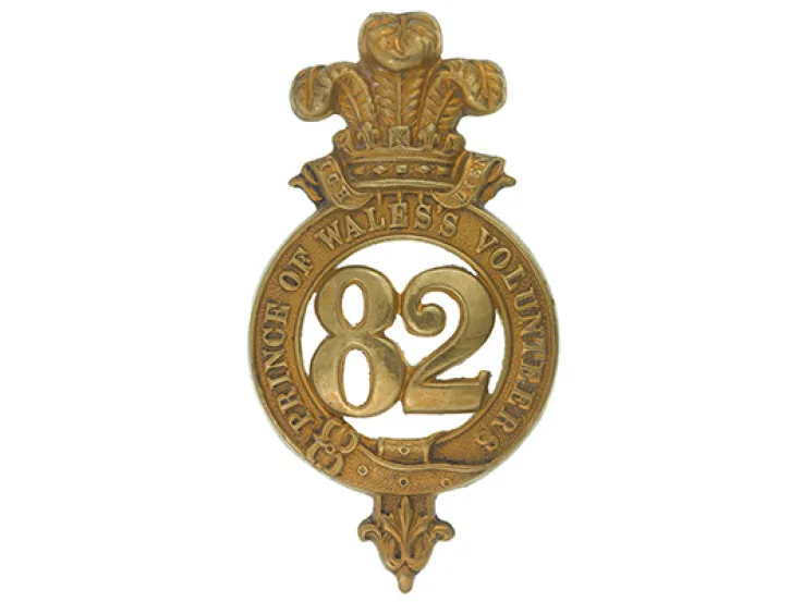 Glengarry badge, 82nd Regiment of Foot (Prince of Wales's Volunteers), c1874