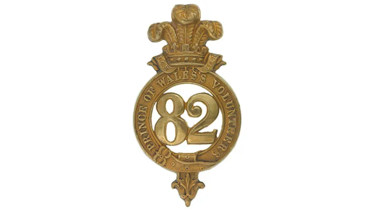 Glengarry badge, 82nd Regiment of Foot (Prince of Wales's Volunteers), c1874