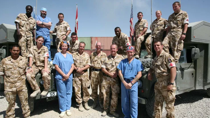 Medical staff at Camp Bastion in Helmand, c2008