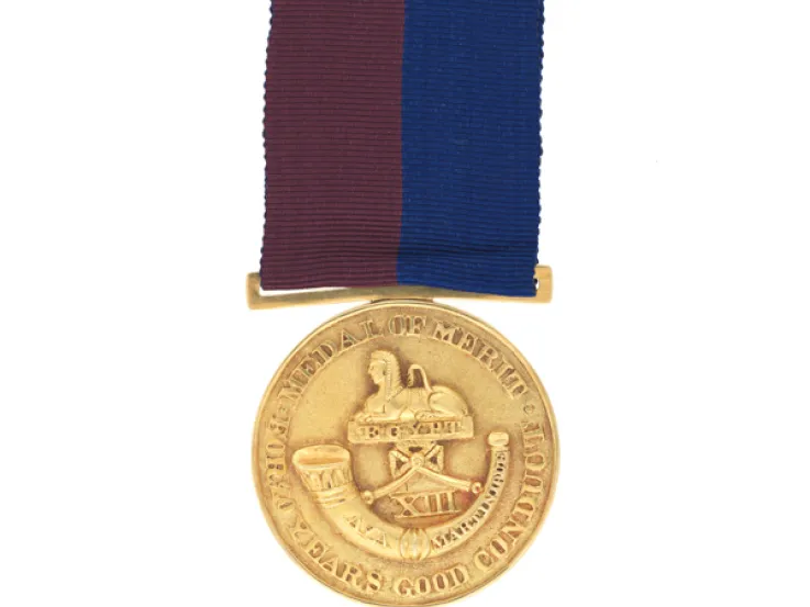 Gold 20 years' good conduct medal, 13th Regiment of Foot, c1825
