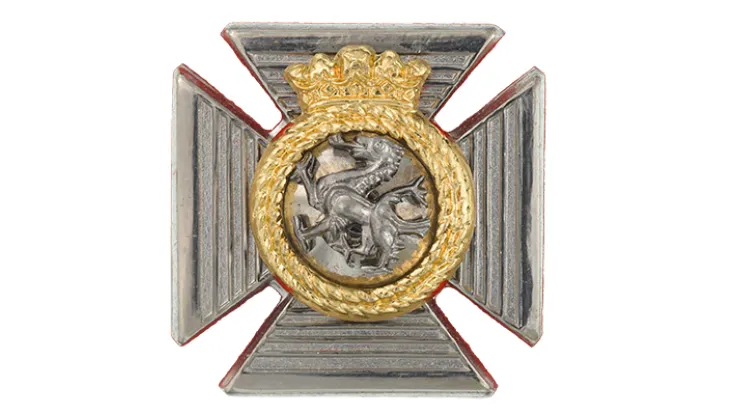 Collar badge, The Duke of Edinburgh's Royal Regiment, c1980