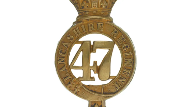 Glengarry badge, 47th (Lancashire) Regiment of Foot, c1874