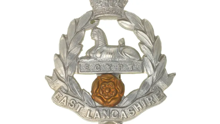 Cap badge, other ranks, The East Lancashire Regiment, c1914 