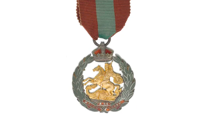 Royal Army Temperance Association medal for 20 years' abstinence awarded to Private J H Smith, The Royal Munster Fusiliers, 1915 