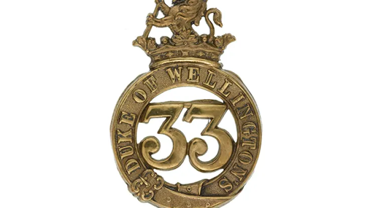 Glengarry badge, 33rd (The Duke of Wellington’s) Regiment, c1874