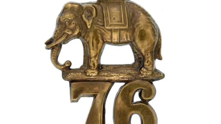 Glengarry badge, 76th Regiment of Foot, c1874