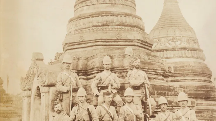 Officers and non-commissioned officers of the 2nd Devonshire Regiment, Wuutho, Burma, 1891