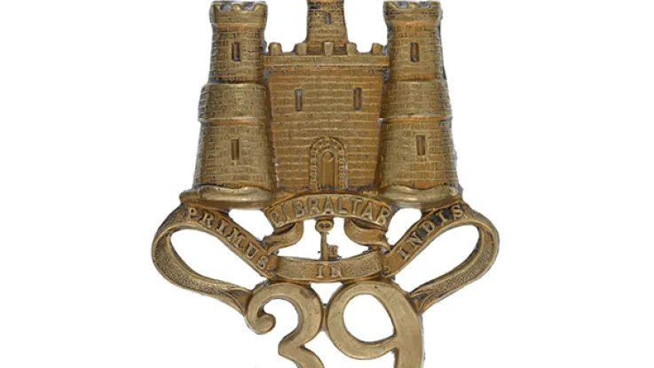 Other ranks’ glengarry badge, 39th (Dorsetshire) Regiment of Foot, c1874