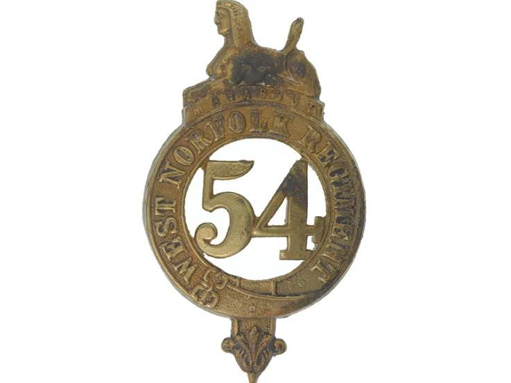 Glengarry badge, 54th (West Norfolk) Regiment, c1874