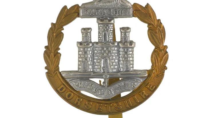 Cap badge, Dorsetshire Regiment, 1914