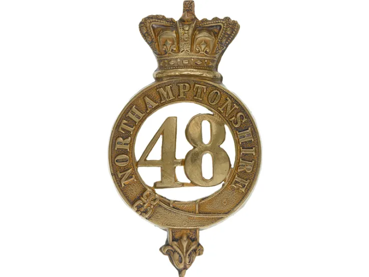 Glengarry badge, other ranks, 48th (Northamptonshire) Regiment of Foot, c1874