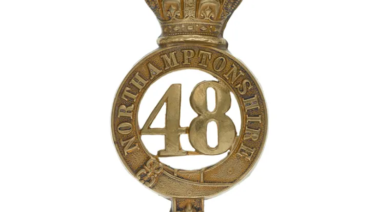 Glengarry badge, other ranks, 48th (Northamptonshire) Regiment of Foot, c1874