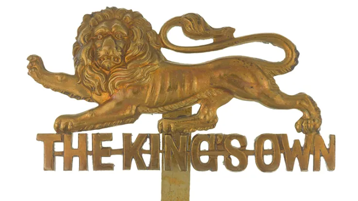 Other ranks' cap badge, The King's Own Royal Regiment (Lancaster), c1902