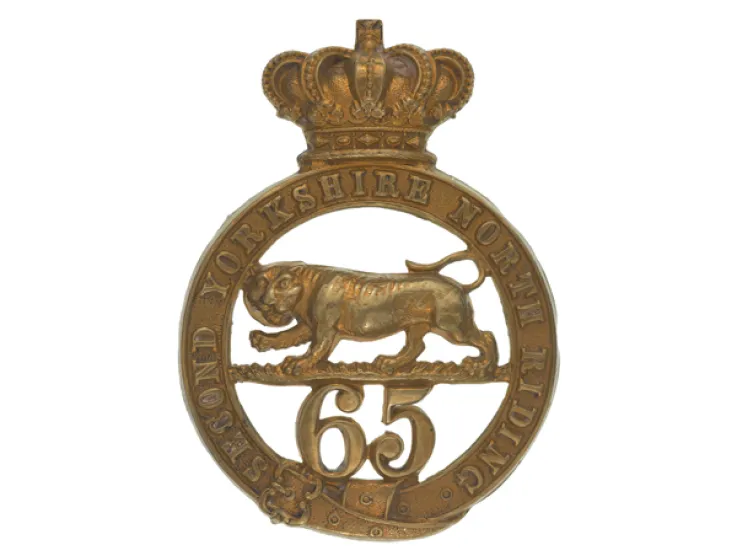 Other ranks' glengarry badge, 65th (2nd Yorkshire, North Riding) Regiment, c1874