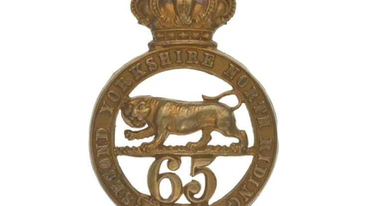 Other ranks' glengarry badge, 65th (2nd Yorkshire, North Riding) Regiment, c1874