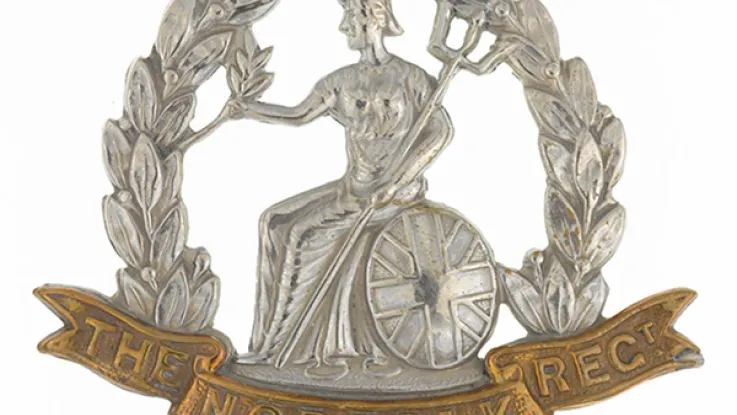 Cap badge, The Norfolk Regiment, 1919