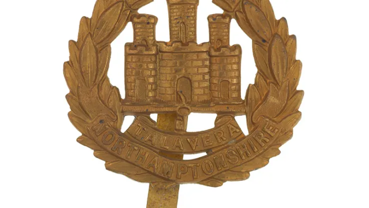 Other ranks’ cap badge, The Northamptonshire Regiment, c1916