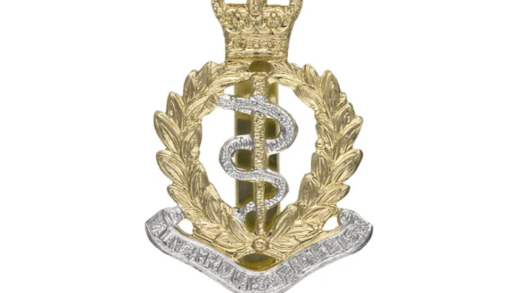 Cap badge, Royal Army Medical Corps, c1941