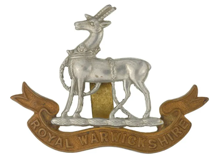 Other ranks’ cap badge, Royal Warwickshire Regiment, c1940 