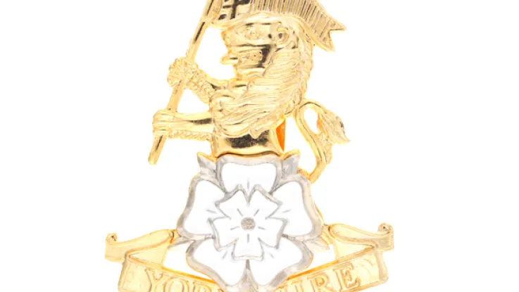 Other ranks' cap badge, The Yorkshire Regiment, c2019